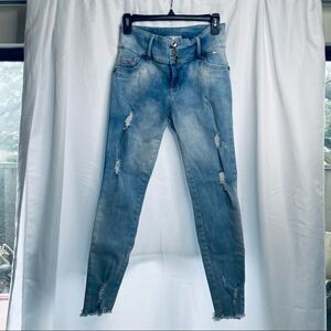 90’s Jeweled Light wash Jeans, Size 9 juniors